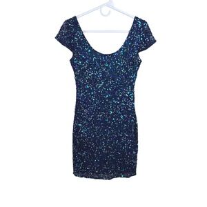 Hailey Logan‎ Adrianna Papell Homecoming Prom Party Sequin Dress Women Size 3/4